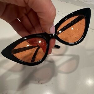 Festival glitter lenses Coachella cat eye glasses